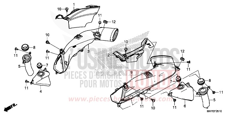 CONDUITE D'ADMISSION AIR de CBR1000RR SP SP1 SP2 GRAND PRIX RED (R380X) 2019